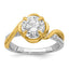 Round Center Lab-Grown Diamond Ring in 14K Two-Tone Gold (2.38 ct. tw.), Size 7 - Sophia Jewelers
