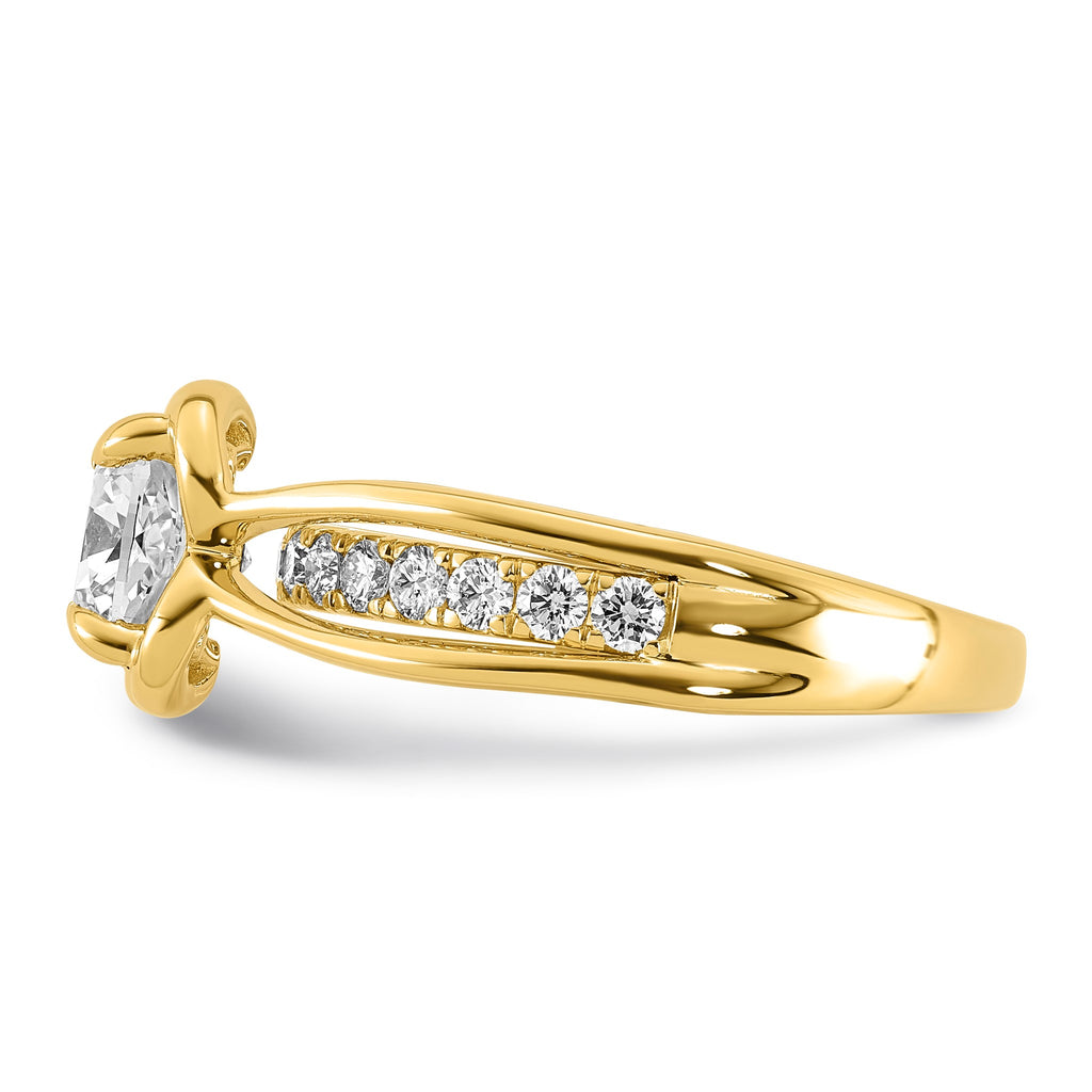 Cushion Center Lab-Grown Diamond Ring in 14K Yellow Gold (1.88 ct. tw.), Size 7 - Sophia Jewelers