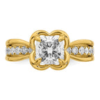 Cushion Center Lab-Grown Diamond Ring in 14K Yellow Gold (1.88 ct. tw.), Size 7 - Sophia Jewelers