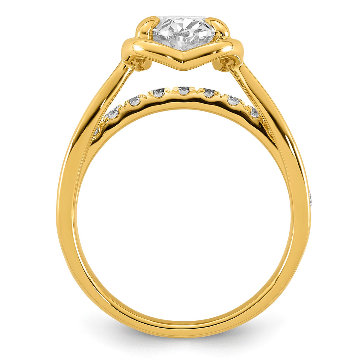 Oval Center Lab-Grown Diamond Ring in 14K Yellow Gold (2.44 ct. tw.), Size 7 - Sophia Jewelers