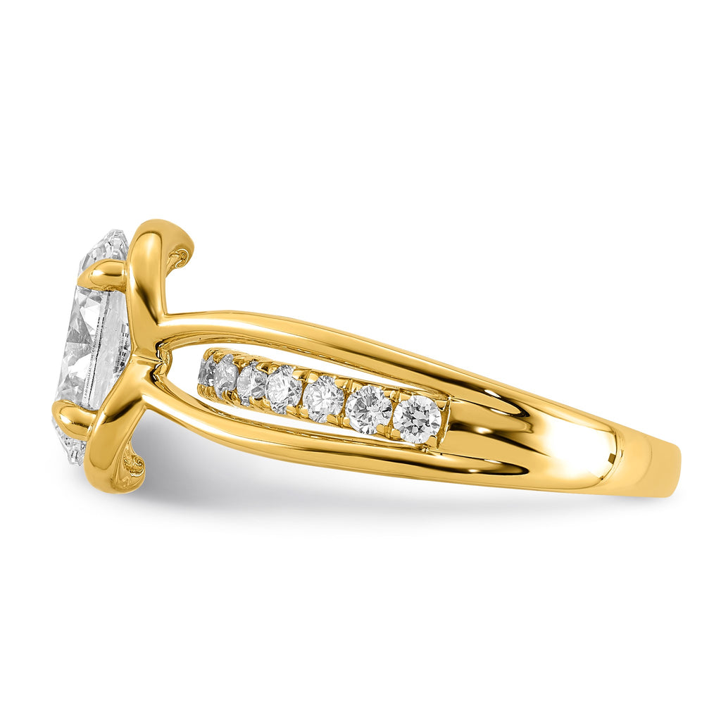 Oval Center Lab-Grown Diamond Ring in 14K Yellow Gold (2.44 ct. tw.), Size 7 - Sophia Jewelers