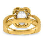 Oval Center Lab-Grown Diamond Ring in 14K Yellow Gold (3.11 ct. tw.), Size 7 - Sophia Jewelers