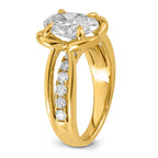 Oval Center Lab-Grown Diamond Ring in 14K Yellow Gold (3.11 ct. tw.), Size 7 - Sophia Jewelers