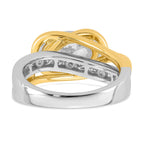 Oval Center Lab-Grown Diamond Ring in 14K Two-Tone Gold (3.01 ct. tw.), Size 7 - Sophia Jewelers