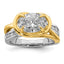 Oval Center Lab-Grown Diamond Ring in 14K Two-Tone Gold (3.01 ct. tw.), Size 7 - Sophia Jewelers