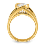 Round Center Lab-Grown Diamond Ring in 14K Yellow Gold (1.9 ct. tw.), Size 7 - Sophia Jewelers