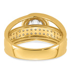 Round Center Lab-Grown Diamond Ring in 14K Yellow Gold (1.9 ct. tw.), Size 7 - Sophia Jewelers