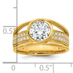 Round Center Lab-Grown Diamond Ring in 14K Yellow Gold (1.9 ct. tw.), Size 7 - Sophia Jewelers