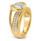 Oval Center Lab-Grown Diamond Ring in 14K Yellow Gold (2.45 ct. tw.), Size 7 - Sophia Jewelers
