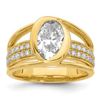 Oval Center Lab-Grown Diamond Ring in 14K Yellow Gold (2.45 ct. tw.), Size 7 - Sophia Jewelers