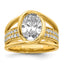 Oval Center Lab-Grown Diamond Ring in 14K Yellow Gold (3.01 ct. tw.), Size 7 - Sophia Jewelers