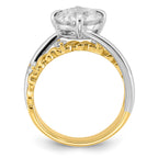 Round Center Lab-Grown Diamond Ring in 14K Two-Tone Gold (2.78 ct. tw.), Size 7 - Sophia Jewelers