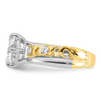 Round Center Lab-Grown Diamond Ring in 14K Two-Tone Gold (2.78 ct. tw.), Size 7 - Sophia Jewelers