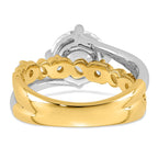 Round Center Lab-Grown Diamond Ring in 14K Two-Tone Gold (2.78 ct. tw.), Size 7 - Sophia Jewelers
