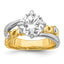 Round Center Lab-Grown Diamond Ring in 14K Two-Tone Gold (2.78 ct. tw.), Size 7 - Sophia Jewelers