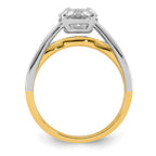 Round Center Lab-Grown Diamond Ring in 14K Two-Tone Gold (1.97 ct. tw.), Size 7 - Sophia Jewelers