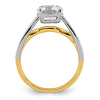 Round Center Lab-Grown Diamond Ring in 14K Two-Tone Gold (2.49 ct. tw.), Size 7 - Sophia Jewelers