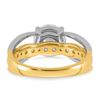 Round Center Lab-Grown Diamond Ring in 14K Two-Tone Gold (2.49 ct. tw.), Size 7 - Sophia Jewelers