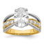 Oval Center Lab-Grown Diamond Ring in 14K Two-Tone Gold (3.15 ct. tw.), Size 7 - Sophia Jewelers