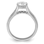Round Center Lab-Grown Diamond Ring in 14K White Gold (1.85 ct. tw.), Size 7 - Sophia Jewelers
