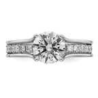 Round Center Lab-Grown Diamond Ring in 14K White Gold (1.85 ct. tw.), Size 7 - Sophia Jewelers