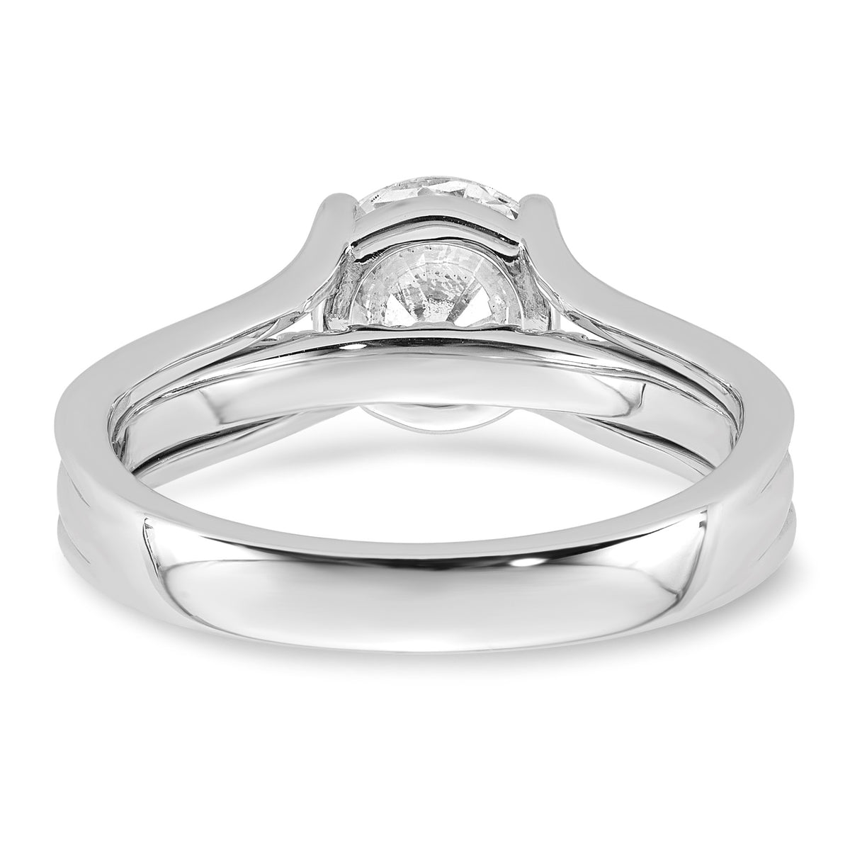 Round Center Lab-Grown Diamond Ring in 14K White Gold (1.85 ct. tw.), Size 7 - Sophia Jewelers