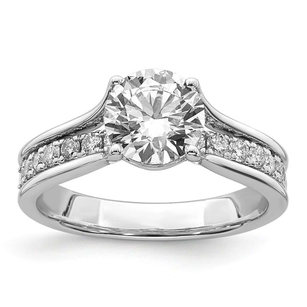 Round Center Lab-Grown Diamond Ring in 14K White Gold (1.85 ct. tw.), Size 7 - Sophia Jewelers
