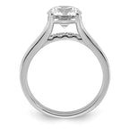 Round Center Lab-Grown Diamond Ring in 14K White Gold (2.49 ct. tw.), Size 7 - Sophia Jewelers