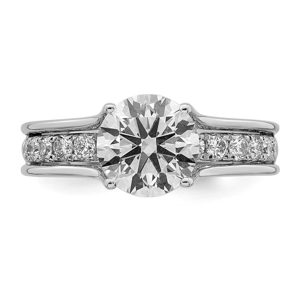 Round Center Lab-Grown Diamond Ring in 14K White Gold (2.49 ct. tw.), Size 7 - Sophia Jewelers