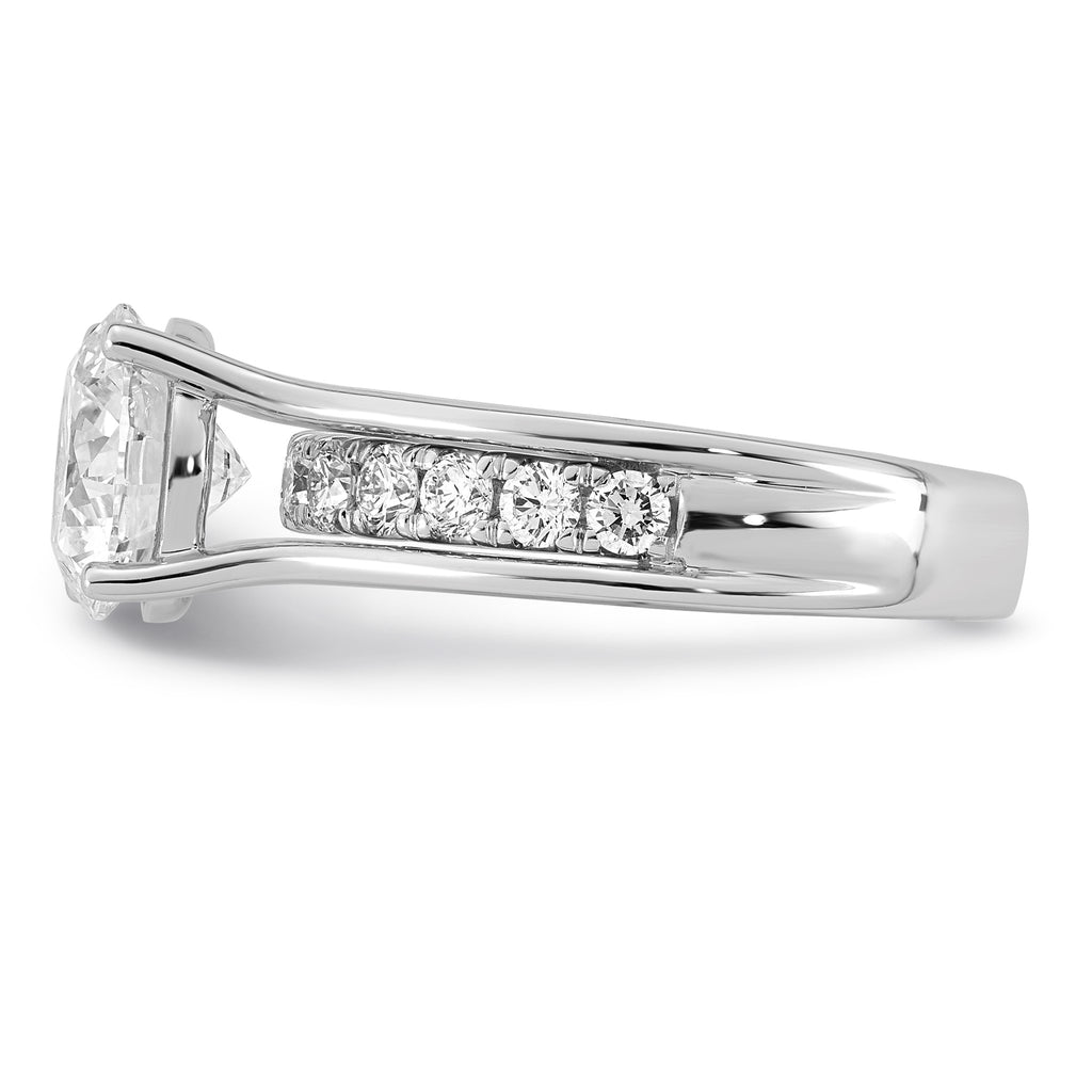 Round Center Lab-Grown Diamond Ring in 14K White Gold (3.2 ct. tw.), Size 7 - Sophia Jewelers