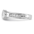 Round Center Lab-Grown Diamond Ring in 14K White Gold (3.2 ct. tw.), Size 7 - Sophia Jewelers