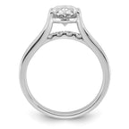 Oval Center Lab-Grown Diamond Ring in 14K White Gold (2.49 ct. tw.), Size 7 - Sophia Jewelers