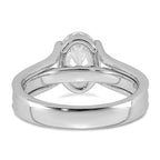 Oval Center Lab-Grown Diamond Ring in 14K White Gold (2.49 ct. tw.), Size 7 - Sophia Jewelers