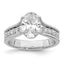 Oval Center Lab-Grown Diamond Ring in 14K White Gold (2.49 ct. tw.), Size 7 - Sophia Jewelers