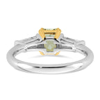 Radiant Lab-Grown Diamond Baguette Engagement Ring in 14K Two-Tone Gold (1 1/2 ct. tw.), Size 7 - Sophia Jewelers