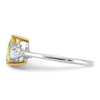 Pear Lab-Grown Diamond Engagement Ring in 14K Two-Tone Gold (1 3/8 ct. tw.), Size 7 - Sophia Jewelers