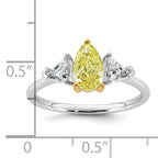 Pear Lab-Grown Diamond Engagement Ring in 14K Two-Tone Gold (1 3/8 ct. tw.), Size 7 - Sophia Jewelers