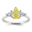 Pear Lab-Grown Diamond Engagement Ring in 14K Two-Tone Gold (1 3/8 ct. tw.), Size 7 - Sophia Jewelers
