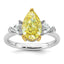 Pear Lab-Grown Diamond Engagement Ring in 14K Two-Tone Gold (3 ct. tw.), Size 7 - Sophia Jewelers
