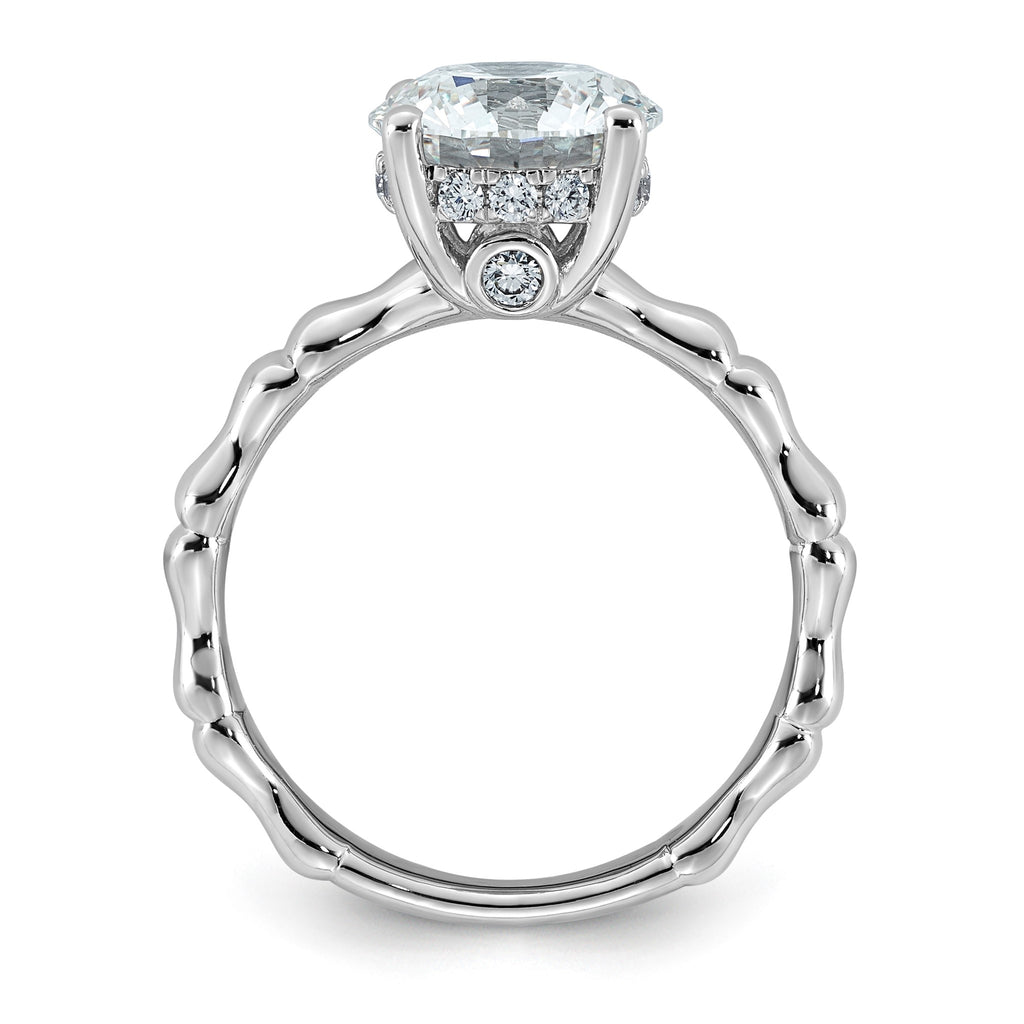 Round Lab-Grown Diamond Engagement Ring in 14K White Gold (2 5/8 ct. tw.), Size 7 - Sophia Jewelers