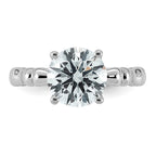 Round Lab-Grown Diamond Engagement Ring in 14K White Gold (2 5/8 ct. tw.), Size 7 - Sophia Jewelers