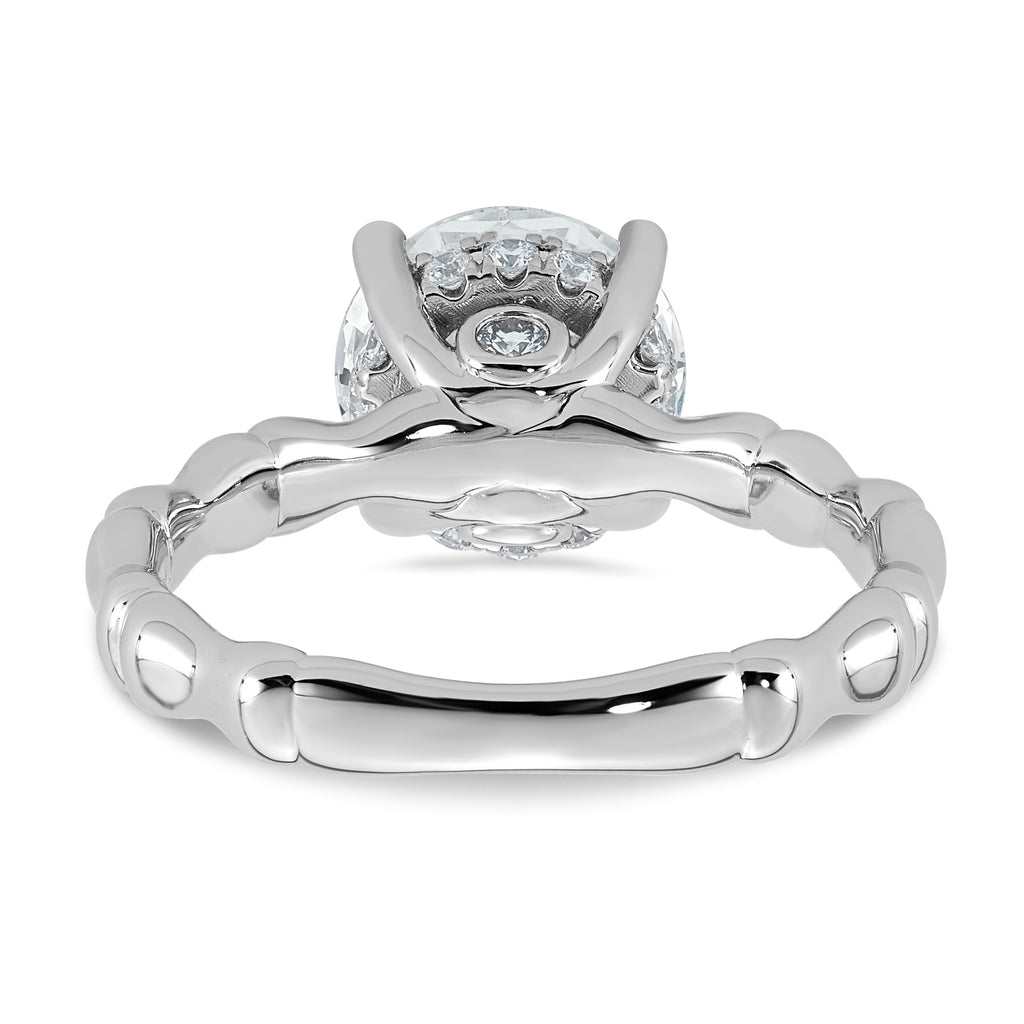 Round Lab-Grown Diamond Engagement Ring in 14K White Gold (2 5/8 ct. tw.), Size 7 - Sophia Jewelers