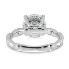 Round Lab-Grown Diamond Engagement Ring in 14K White Gold (2 5/8 ct. tw.), Size 7 - Sophia Jewelers