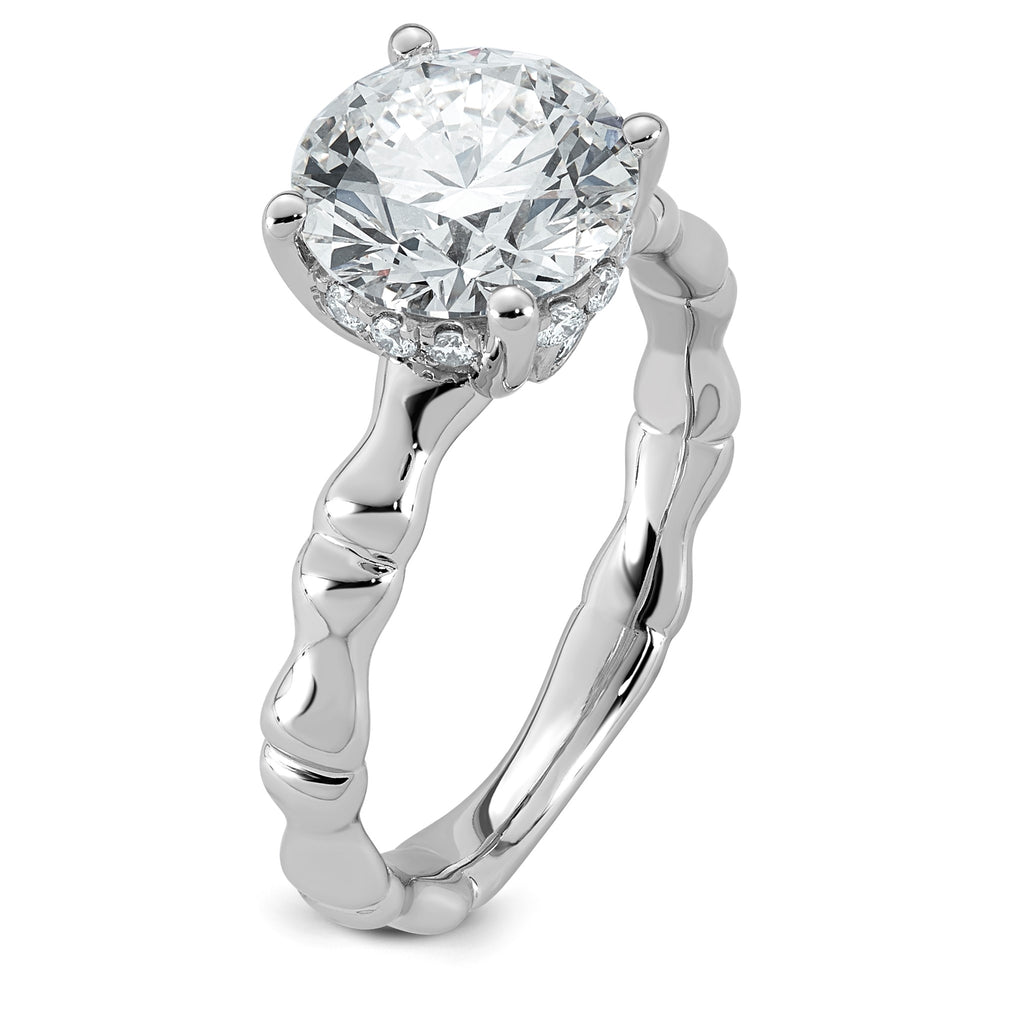 Round Lab-Grown Diamond Engagement Ring in 14K White Gold (2 5/8 ct. tw.), Size 7 - Sophia Jewelers