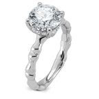 Round Lab-Grown Diamond Engagement Ring in 14K White Gold (2 5/8 ct. tw.), Size 7 - Sophia Jewelers