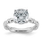 Round Lab-Grown Diamond Engagement Ring in 14K White Gold (2 5/8 ct. tw.), Size 7 - Sophia Jewelers