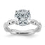 Round Lab-Grown Diamond Engagement Ring in 14K White Gold (2 5/8 ct. tw.), Size 7 - Sophia Jewelers