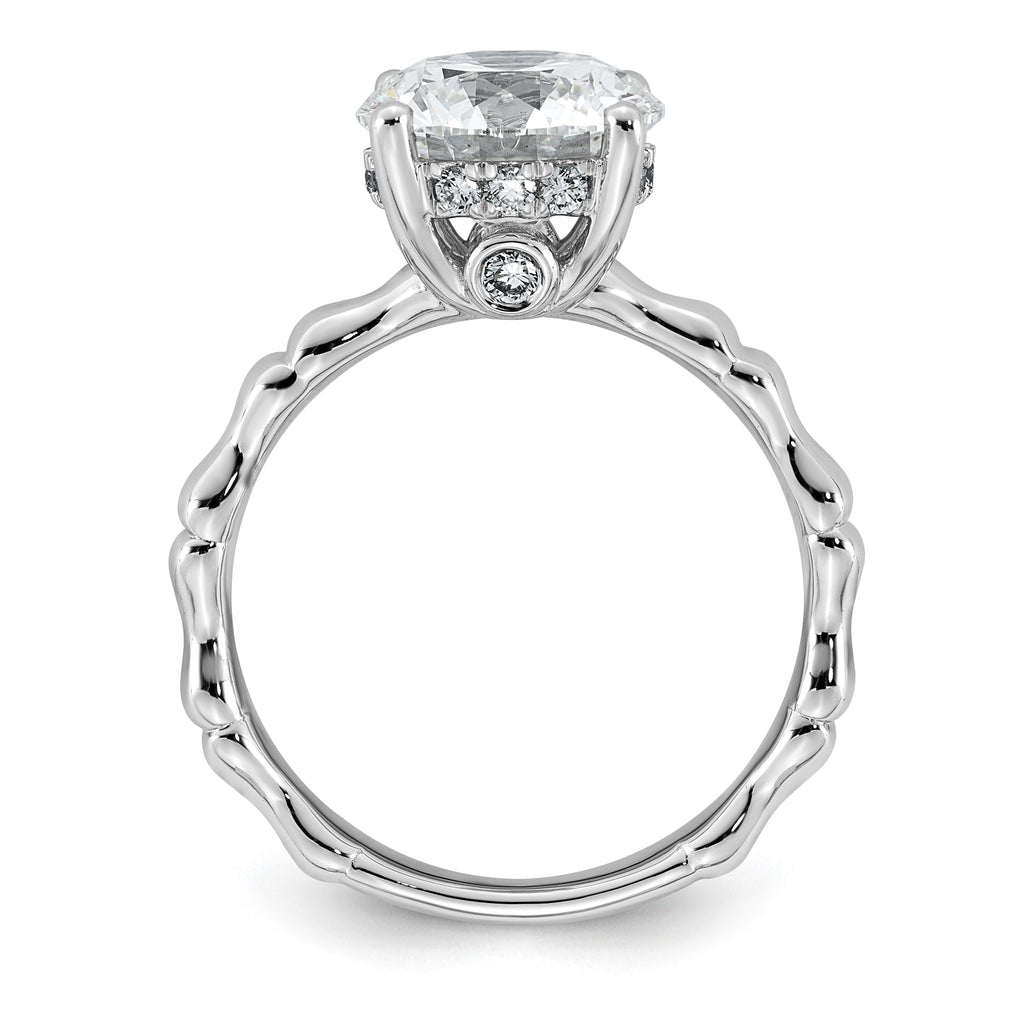 Round Lab-Grown Diamond Engagement Ring in 14K White Gold (3 1/5 ct. tw.), Size 7 - Sophia Jewelers