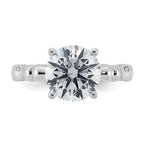Round Lab-Grown Diamond Engagement Ring in 14K White Gold (3 1/5 ct. tw.), Size 7 - Sophia Jewelers