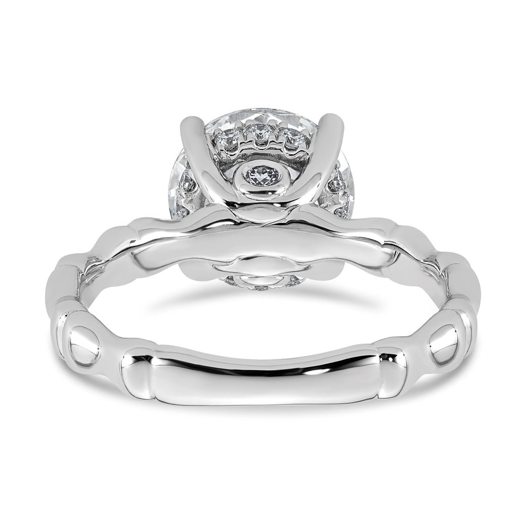 Round Lab-Grown Diamond Engagement Ring in 14K White Gold (3 1/5 ct. tw.), Size 7 - Sophia Jewelers